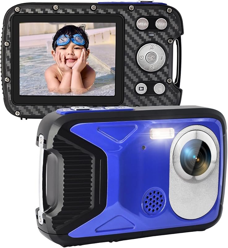 16‑Foot waterproof underwater camera with 30 MP sensor, 18× optics, re