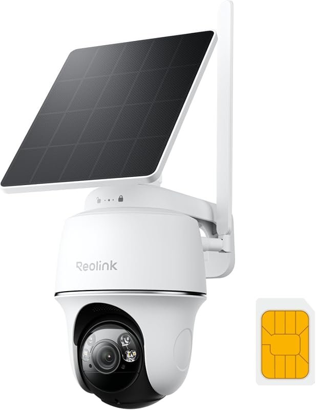 REOLINK 2K+ Cellular Security Camera – Wireless Outdoor, 4G LTE Connec