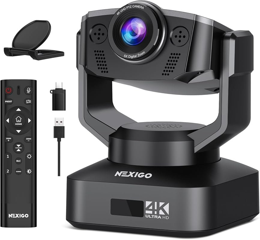NexiGo N990 4K PTZ webcam features Sony Starvis sensor, 5× zoom, stere