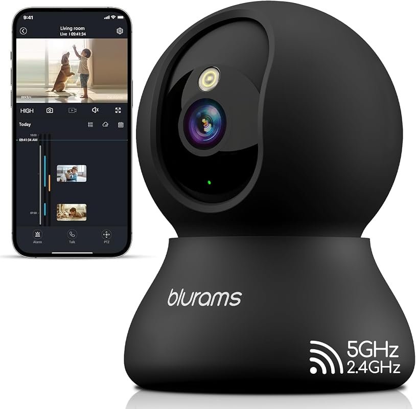 blurams 2K Indoor Camera – 360° Pet Monitor with Motion Tracking, Two‑