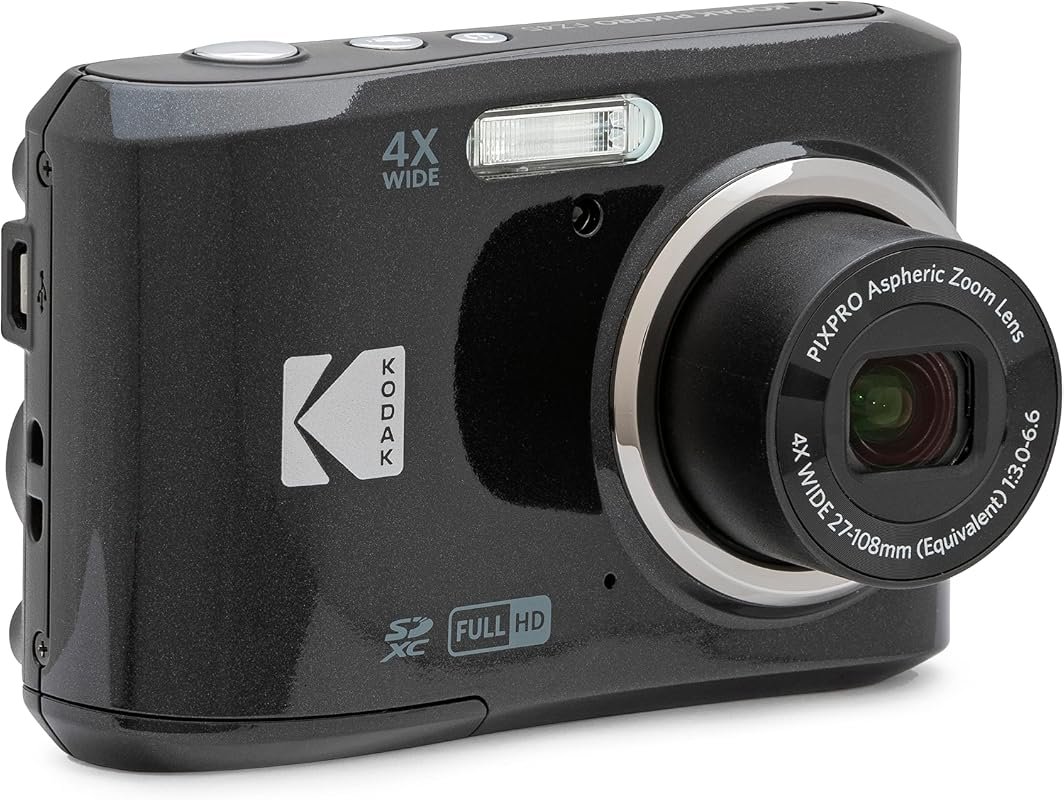 Kodak PIXPRO FZ45 16MP Camera with 4× Optical Zoom, AA Power, Black Fi