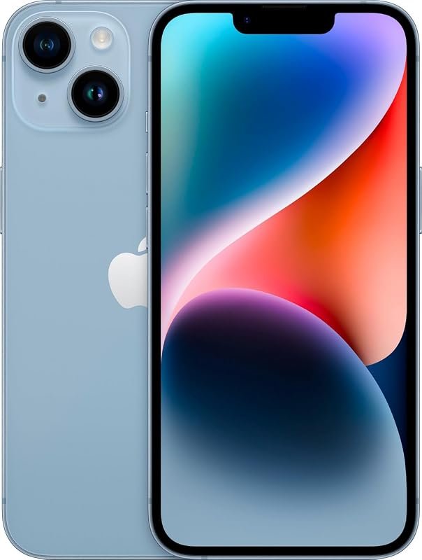 Apple iPhone 14 128GB in Blue – Unlocked, Renewed, Dual‑Camera System,