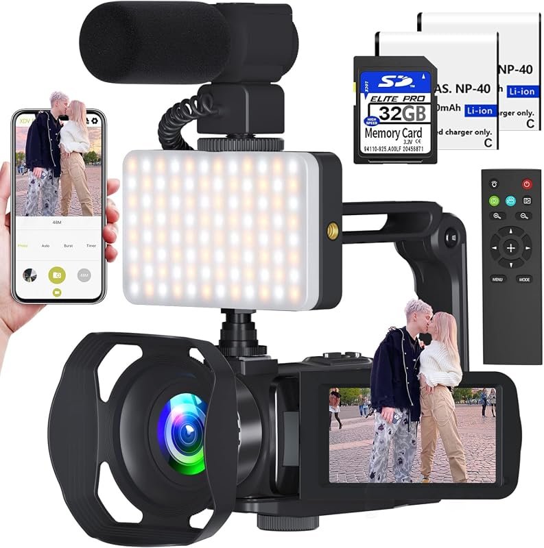VETEK 8K camcorder boasts 48MP UHD sensor, Wi‑Fi connectivity, perfect