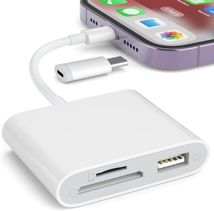 SZHAIYIJIN SD Card Reader for iPhone and iPad – USB adapter supporting