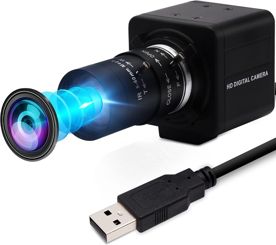 1080P USB Camera – 260 FPS, 5‑50mm 10× Optical Zoom, Manual Focus, UVC