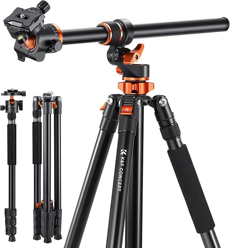 K&F CONCEPT 90‑inch (230 cm) ultra‑high horizontal overhead camera tri