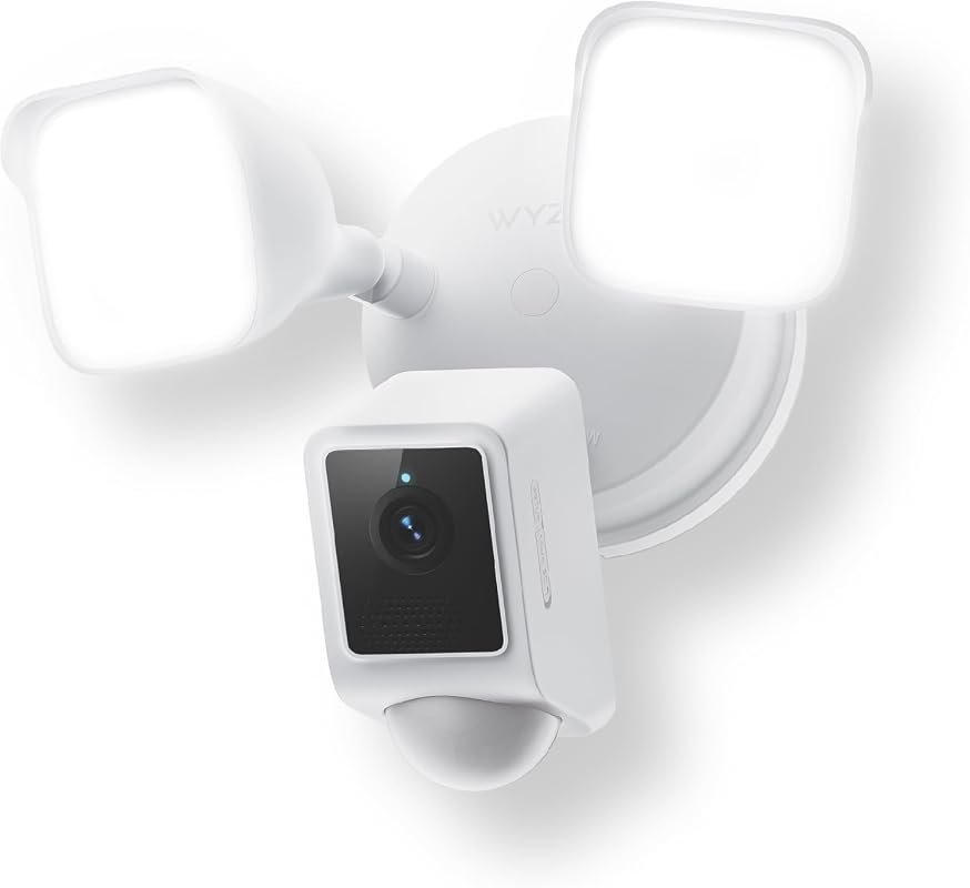 Wyze Floodlight Camera v2 – 2K HD Outdoor Security, 2800‑Lumen LEDs, C