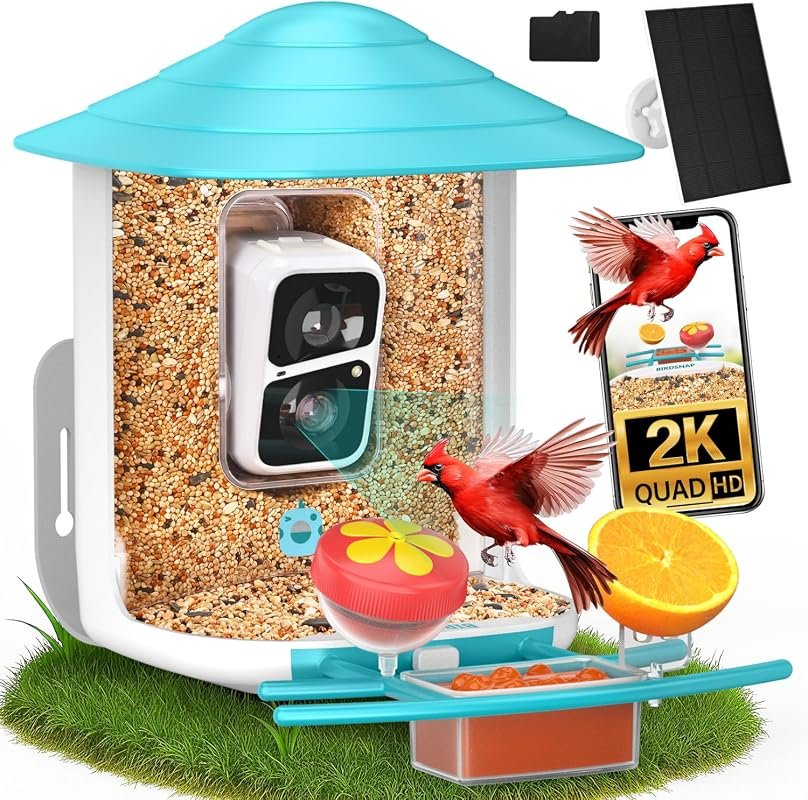 birdsnap® TUC Solar Bird Feeder with 2K Camera and Included 32GB Memory Card