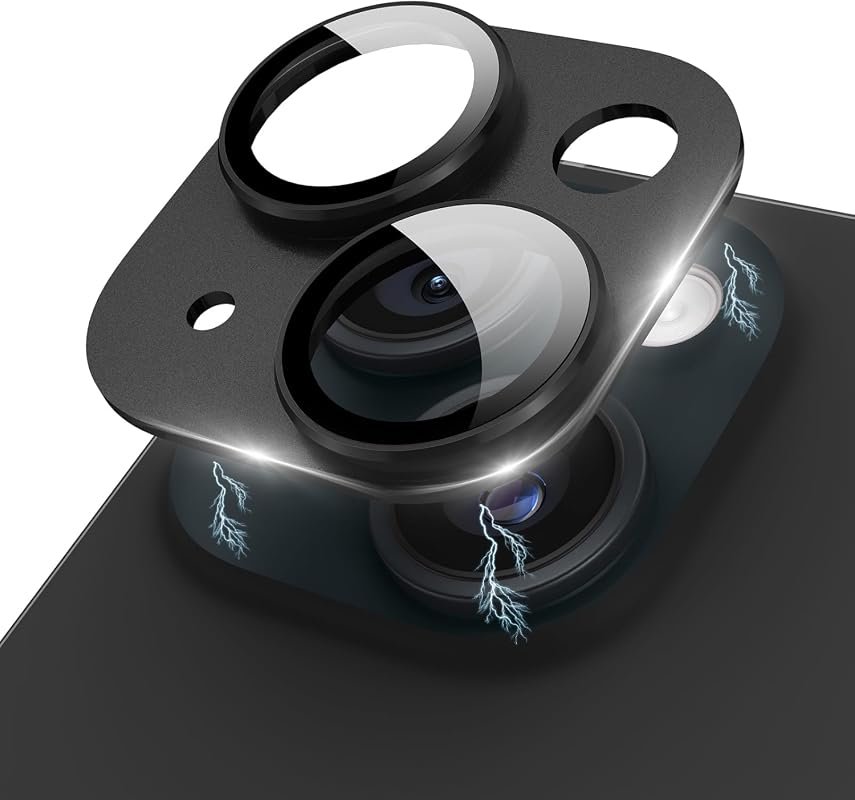 Metal‑Alloy Ring Camera Lens Protector for iPhone 15, 15 Plus, 14 and 