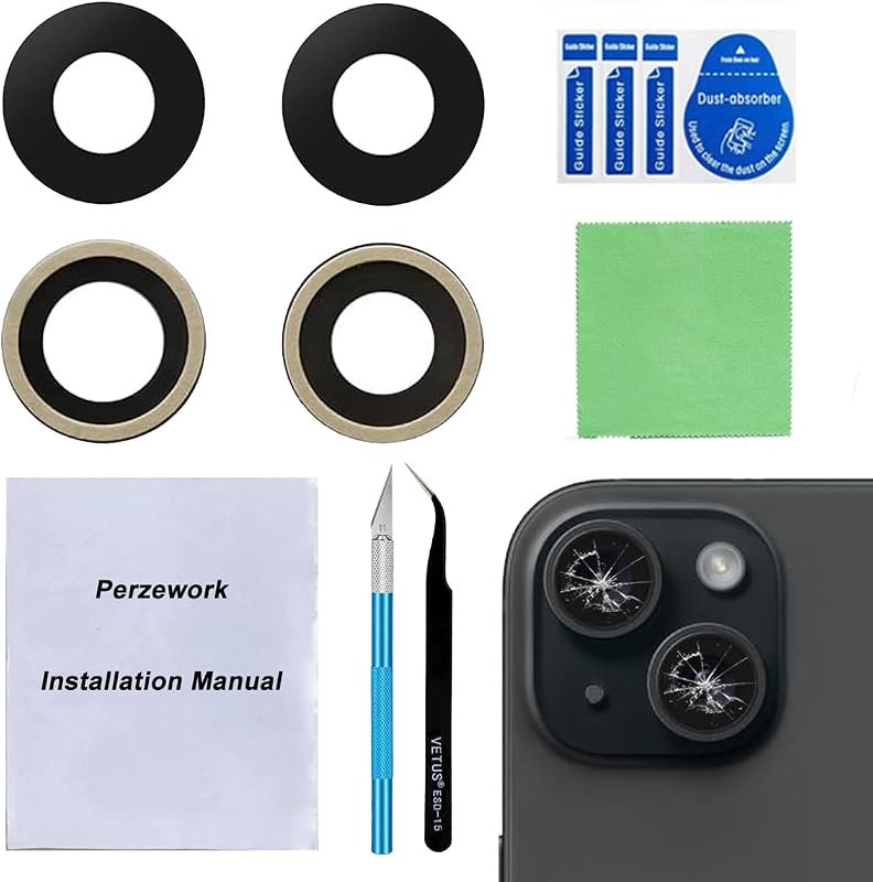 OEM Back Rear Camera Lens Glass Replacement for iPhone 15/15 Plus with