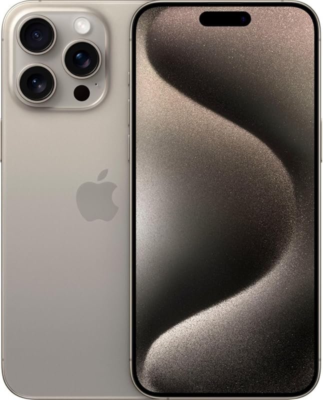 Apple iPhone 15 Pro Max 512GB in Natural Titanium – Unlocked, Renewed,