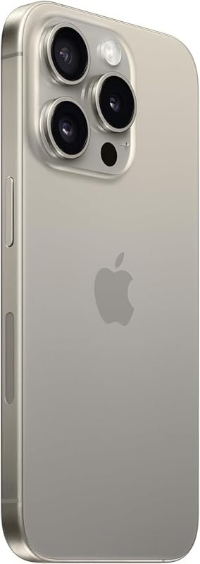Apple iPhone 15 Pro 128GB Natural Titanium – Unlocked, Renewed, A17 Pr