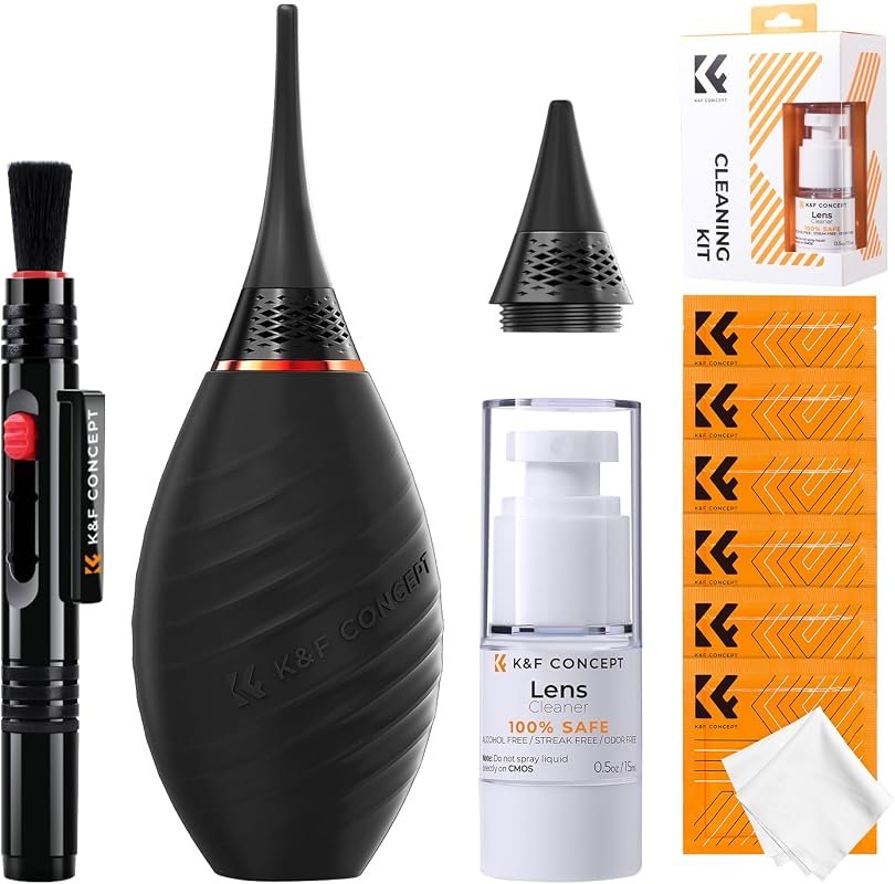 K&F CONCEPT 10‑in‑1 Photo Camera Cleaning Kit – Lens, Camera and Cell 