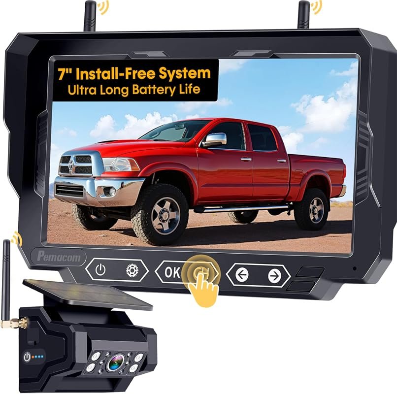 1080P HD Wireless Backup Camera with Magnetic Mount, 1‑Minute Tool‑Fre