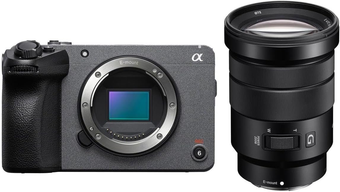 Sony FX30 Super 35 Camera with E PZ 18‑105mm f/4 G OSS lens, offering