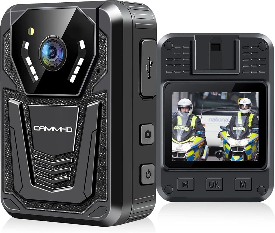 CAMMHD F6 4K Body Camera with 1 TB storage, 12‑hour battery, night vis