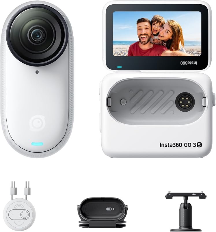 Insta360 GO 3S 4K Vlogging Camera with 128 GB Storage, Hands‑Free Moun