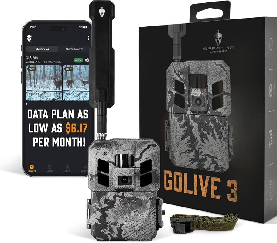 Spartan Camera GoLive3 Trail Camera provides 96° wide‑angle view, moti