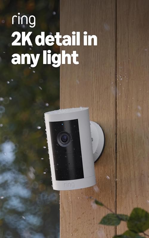 Ring Outdoor Cam Plus battery camera provides wide‑angle 2K video, nig