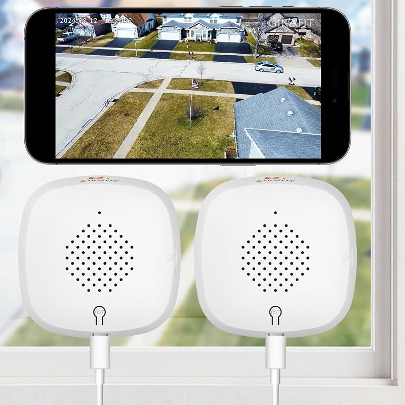 Girafit 3MP 2K Window Cameras, 2‑Pack, with Wi‑Fi, ChroMax Night Visio