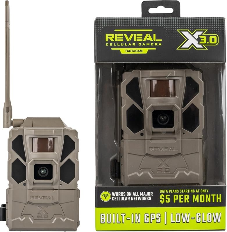 Tactacam REVEAL X 3.0 Cellular Trail Camera offers waterproof design,