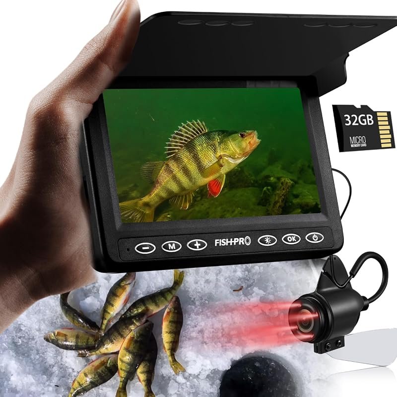 FishPRO PRO 4.3‑inch Ice Fishing Camera with 1000 TVL, IR night vision