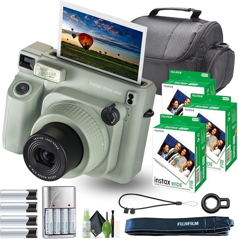 FUJIFILM INSTAX Wide 400 Instant Camera 60-Sheet Bundle