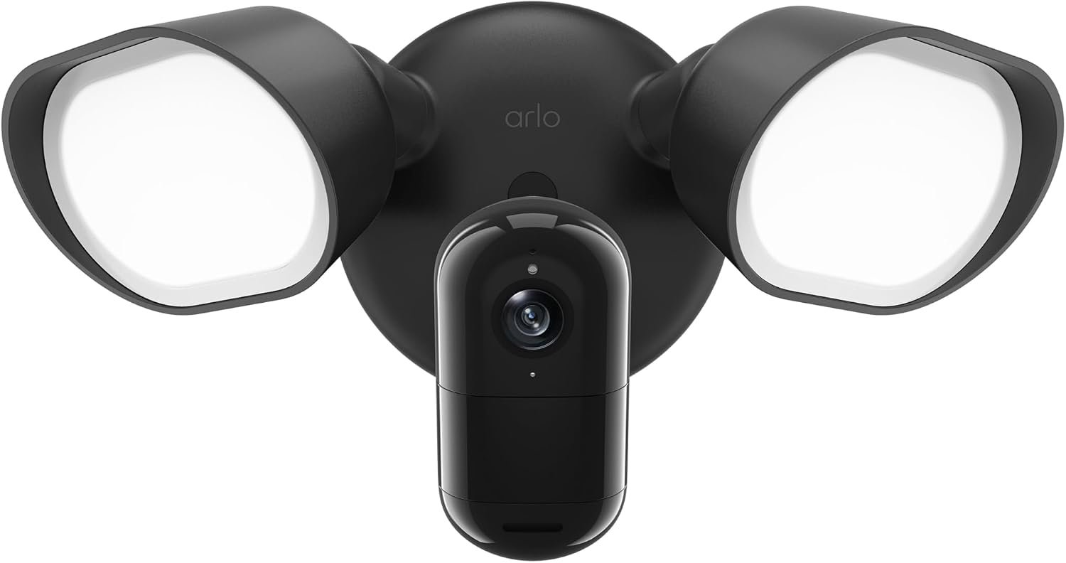 Arlo 2025 Wired Floodlight Camera – 2K HDR Video, 2000‑Lumen LEDs, Sir
