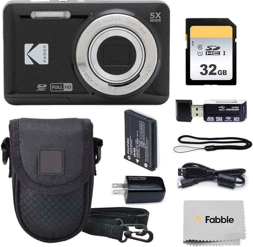 Kodak PIXPRO FZ55 Compact Zoom Point‑and‑Shoot Camera Bundle with Acce