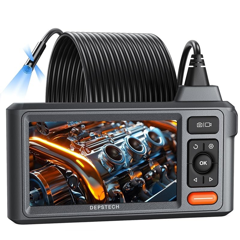 DEPSTECH 50FT Endoscope Camera featuring Triple Lens and 5