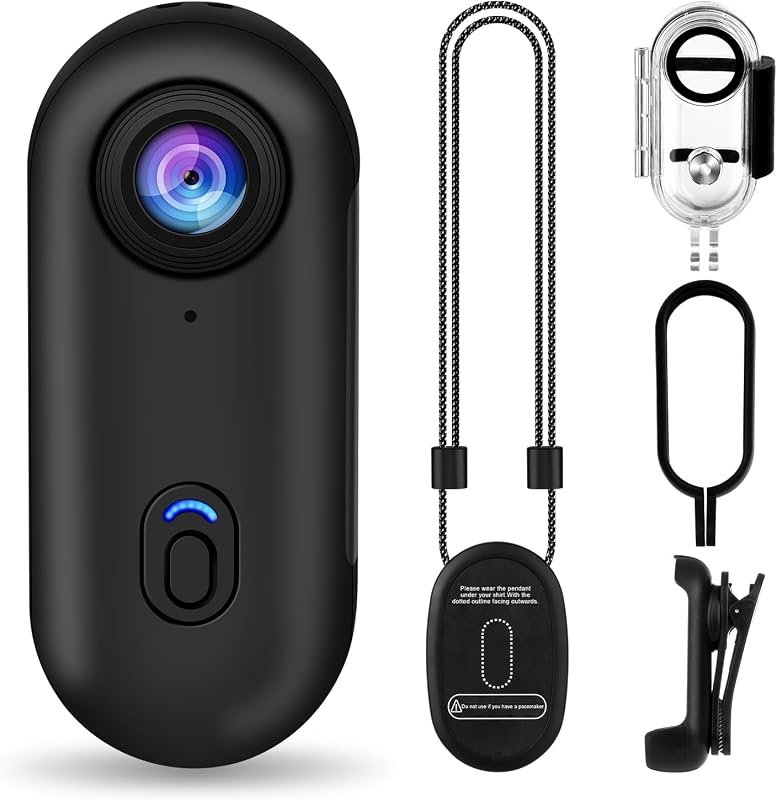 i3 4K Thumb Action Camera – Tiny Size Body Cam with Universal Mount, I