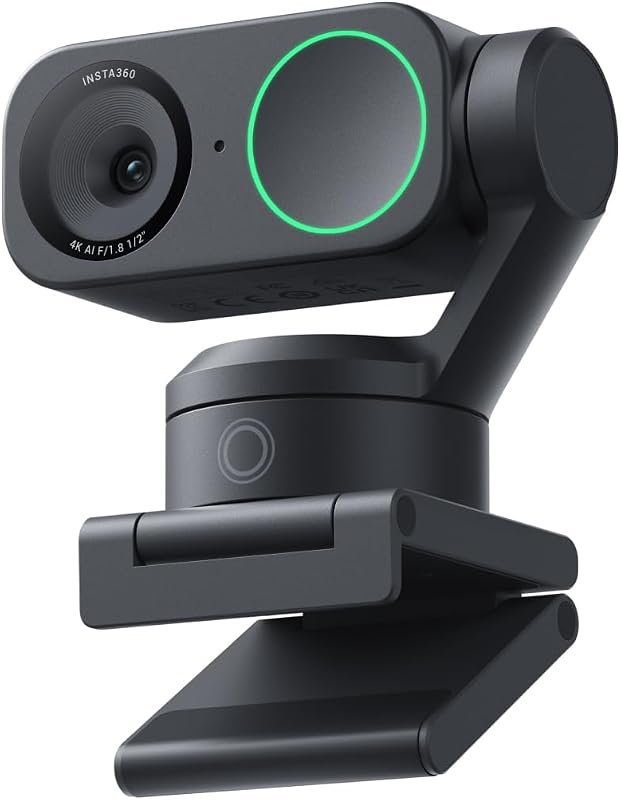 Insta360 Link 2 4K Webcam with AI tracking, HDR, noise‑canceling mic a