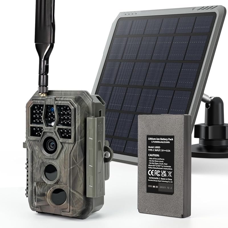 GardePro X50P Solar Cellular Trail Camera featuring a 3.5W solar panel