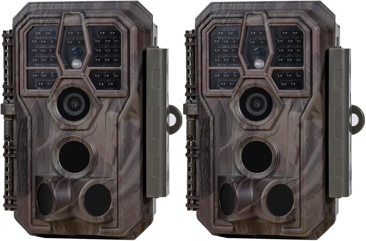 GardePro E5S Non‑Cellular Trail Camera – 2‑Pack, 64 MP Photos, 1296P HD Video
