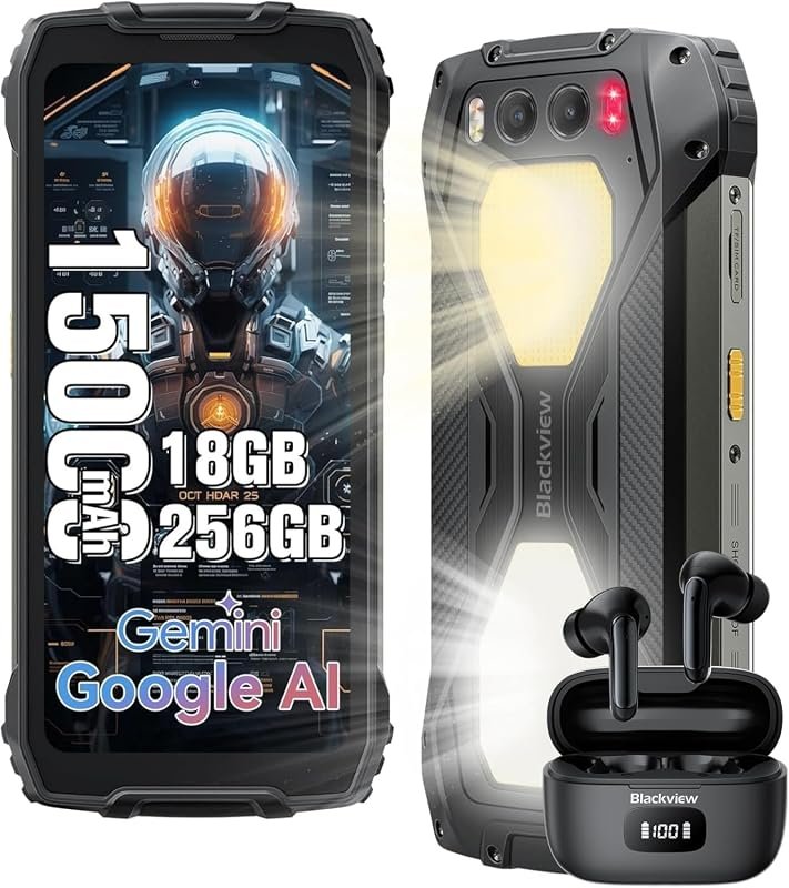 Blackview BV7300 phone, 15,000 mAh battery, 45W charge, 800 lm light, 