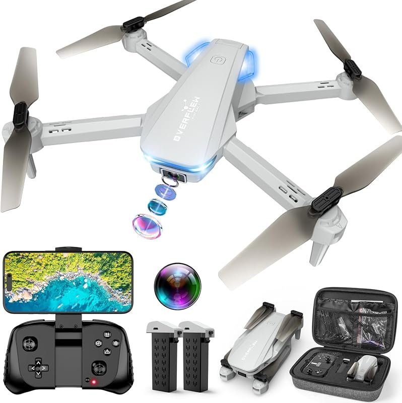 1080P Foldable Drone for Beginners and Adults with Voice Control, One‑
