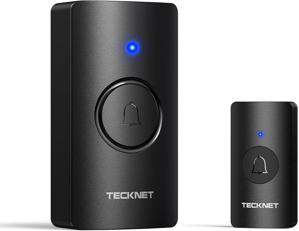 TECKNET Battery‑Powered Portable Wireless Doorbell – IP67 Waterproof, 