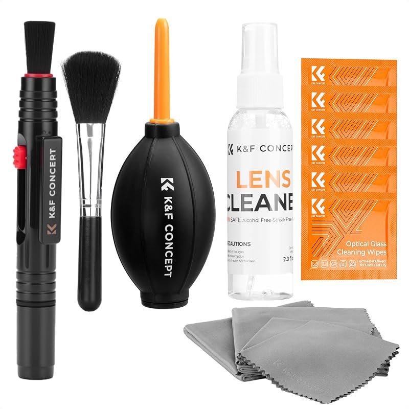 K&F CONCEPT 15‑in‑1 Pro Camera Cleaning Kit – Safe for DSLR, Mirrorles