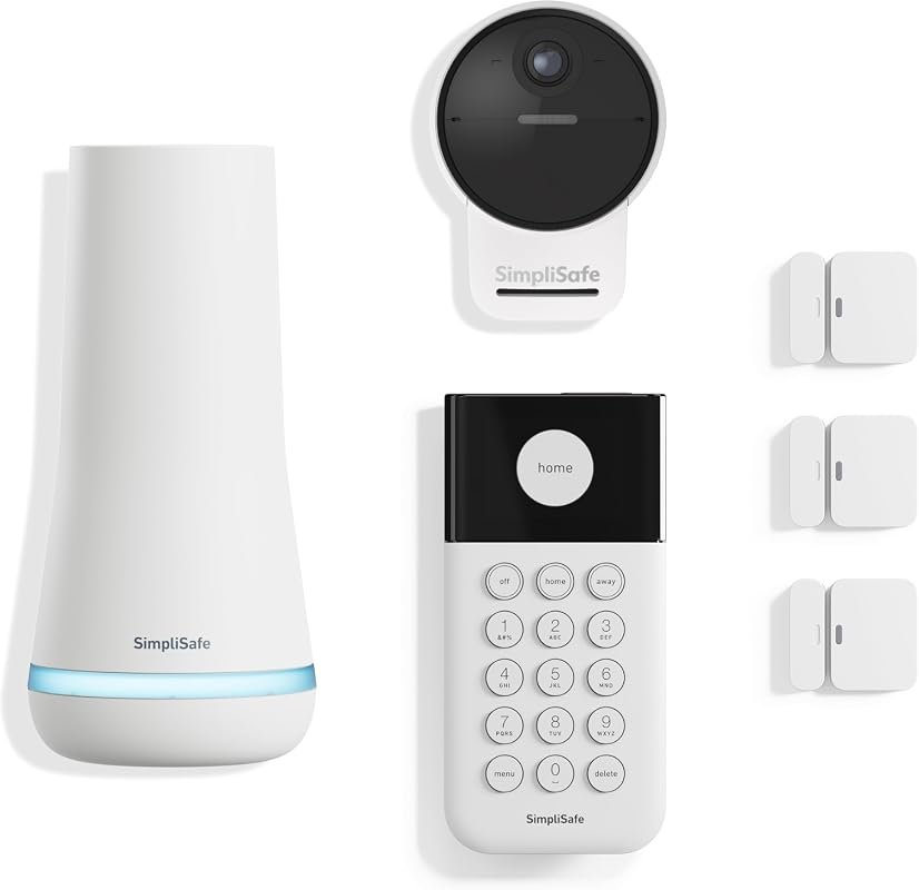SimpliSafe 6 Piece Wireless Home Security System with Outdoor Camera -