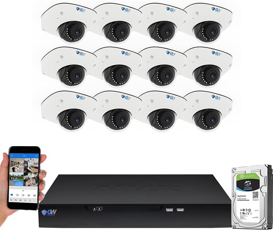 GW 16‑Channel 4K AI Security Camera System with Real‑Time License Plat