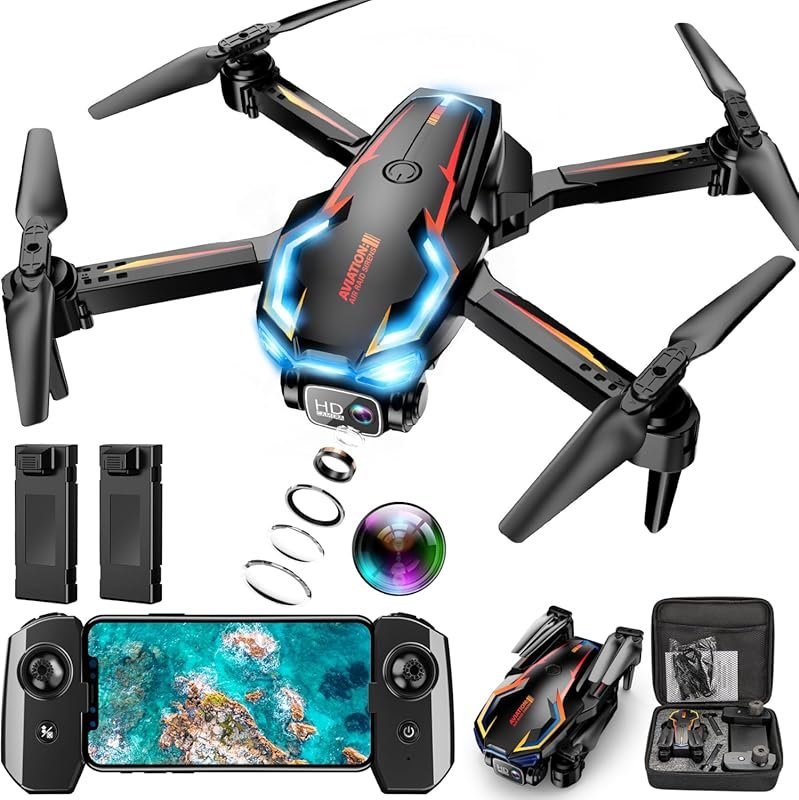 2K HD FPV Drone for adults with altitude hold, one‑key takeoff/landing
