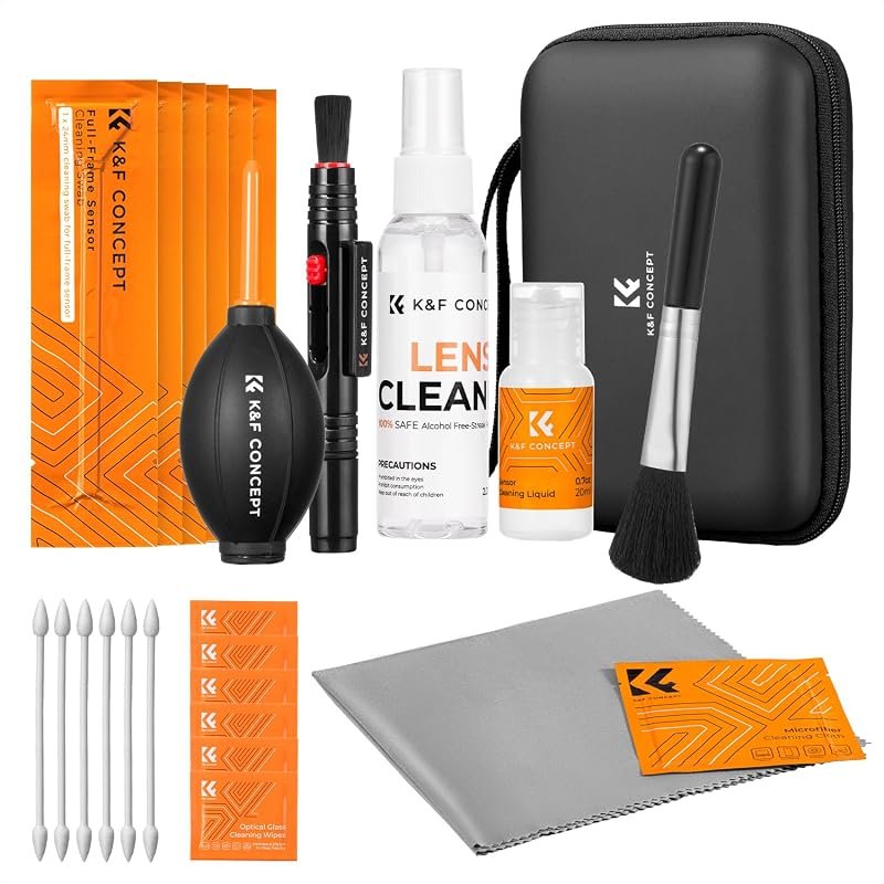 K&F CONCEPT 25‑in‑1 Camera Cleaning Kit – Full‑Frame Lens and Sensor C