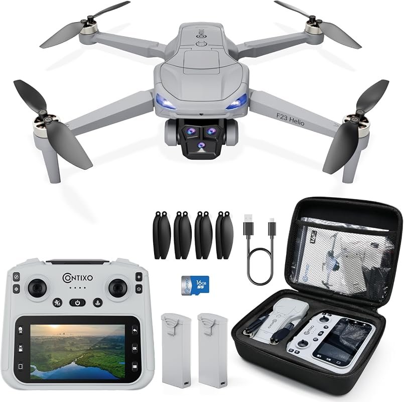 Contixo F23 GPS Drone with 46‑Minute Flight, 4.5″ Screen Remote, 5GHz