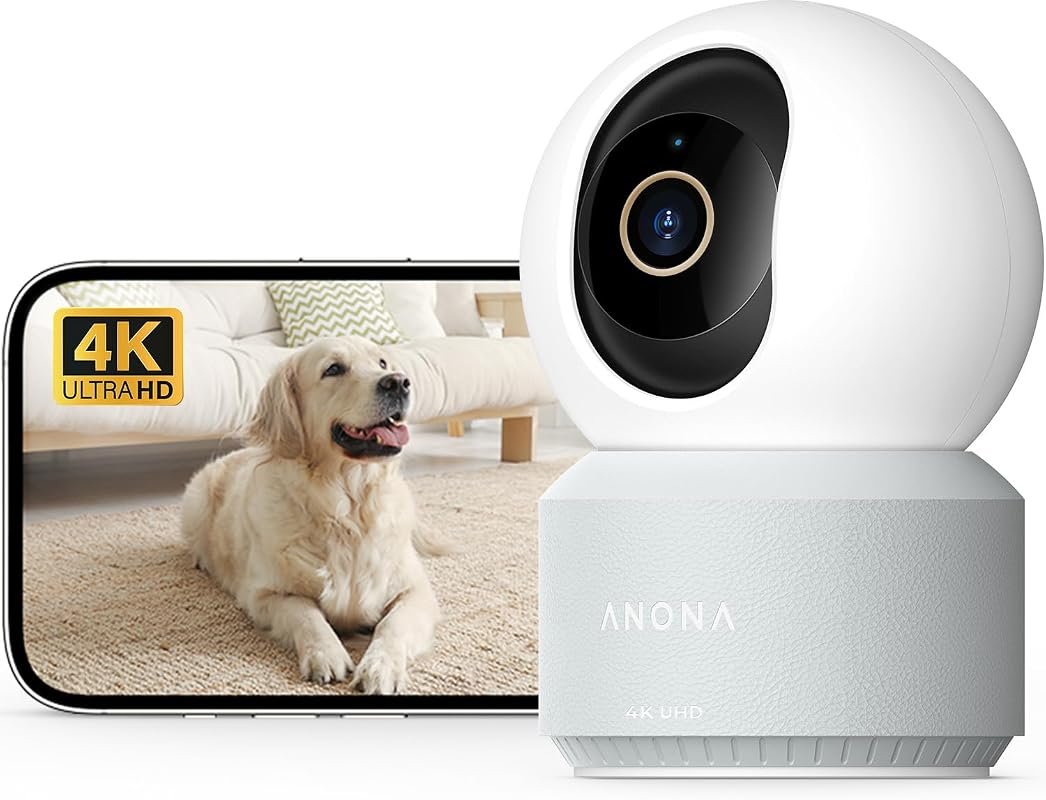 Anona Pano 4K UHD Indoor Camera – Pet and Dog Security Camera with Pho