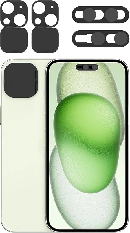 Privacy Cover for iPhone 15/15 Plus with front camera shield, anti‑spy