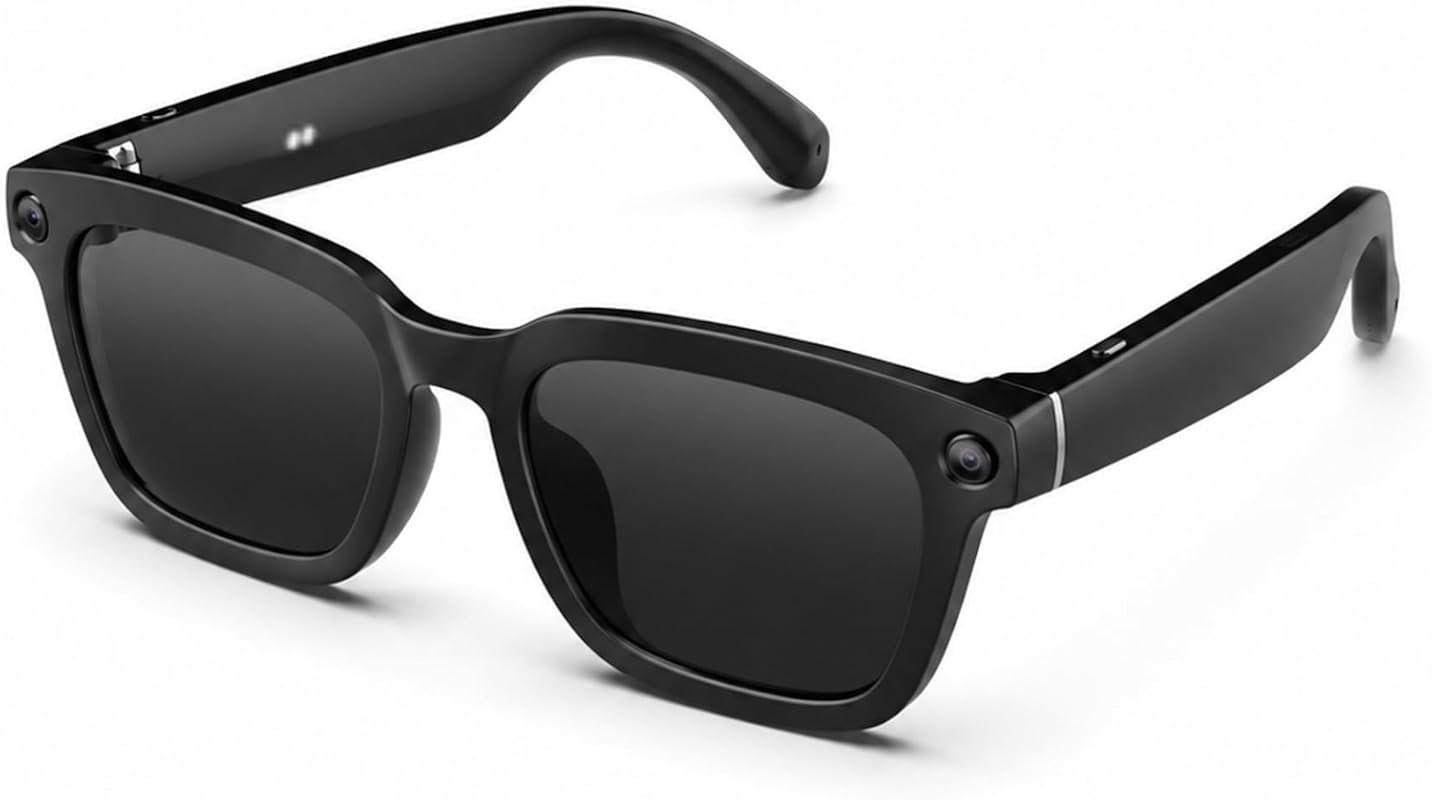 Alpha Smart Bluetooth Sunglasses with AI Voice Control, HD Camera, 32G