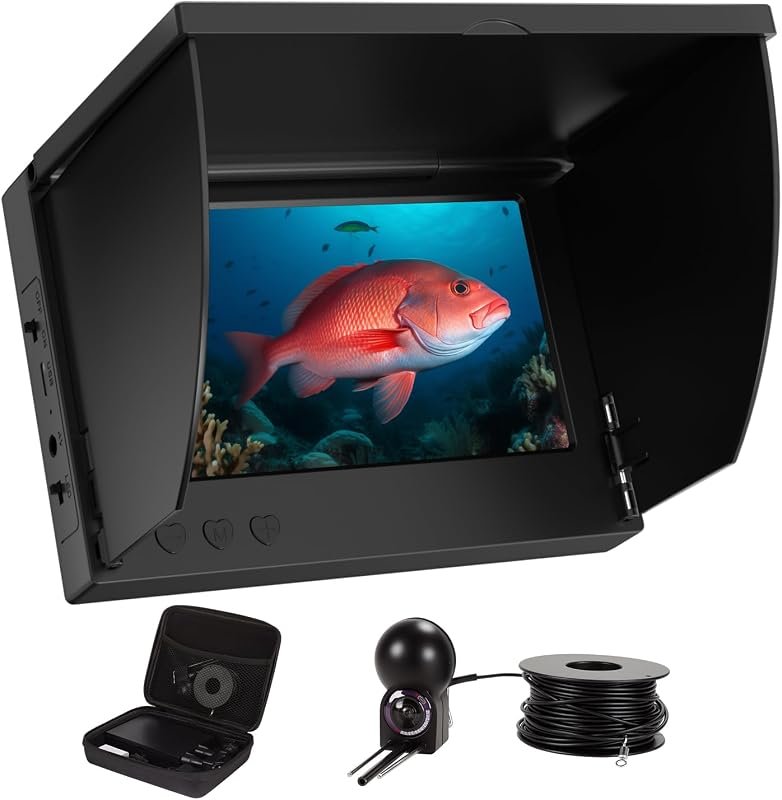 AquaLens 5‑inch Underwater Fishing Camera with 1000 TVL IPS monitor, w