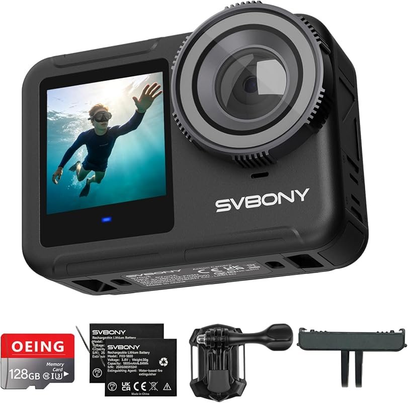 SVBONY SVGo3 underwater camera combo delivers 4K 60 fps video, include