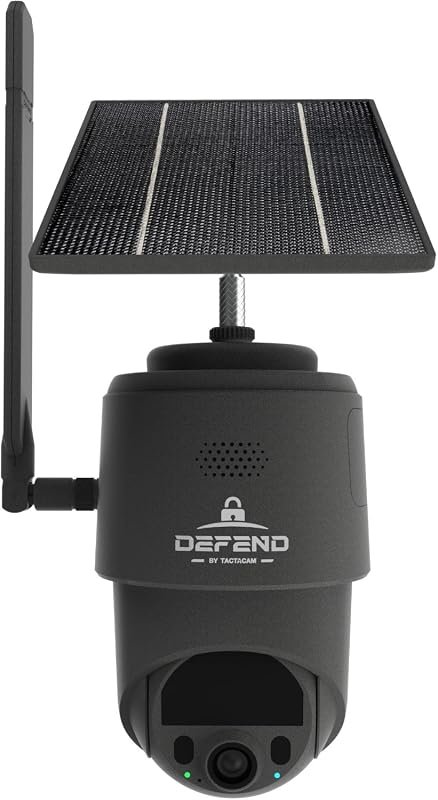 TACTACAM Defend 360 Cellular Security Camera – Solar Powered, No Wi‑Fi