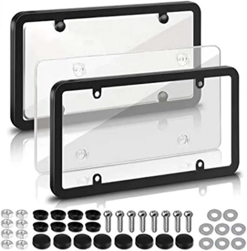 6.3‑Inch Clear Reflective License Plate Frame – Anti‑Speed, Red‑Light 